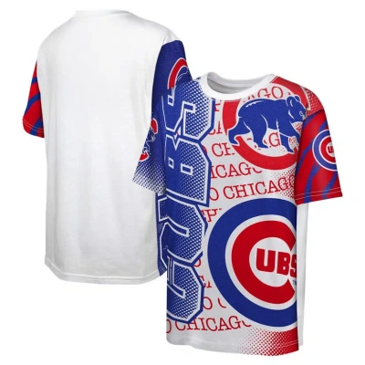 Outerstuff Kids' Youth Fanatics Branded White Chicago Cubs Impact Hit Bold T-shirt