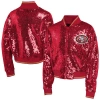 Outerstuff Youth Girl's  Scarlet San Francisco 49ers Glam Squad Sequin Jacket In Red