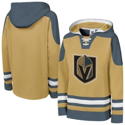 Outerstuff Kids'  Youth Gold Vegas Golden Knights Ageless Must Have Home V-neck Pullover Hoodie