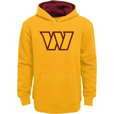 Outerstuff Kids'  Youth Gold Washington Commanders Prime Pullover Hoodie In Burgundy