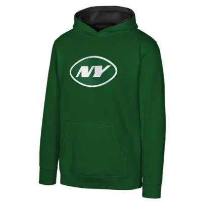 Outerstuff Kids'  Youth Green New York Jets Prime Pullover Hoodie