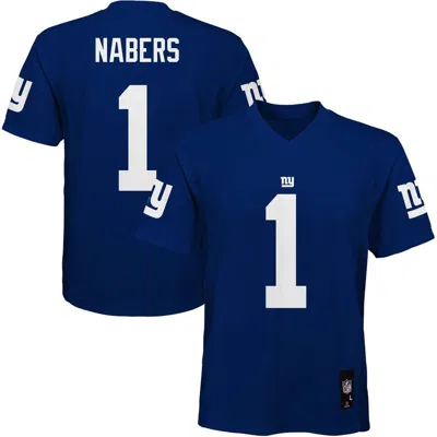 Outerstuff Kids'  Youth Malik Nabers Royal New York Giants Replica Player Jersey In Blue
