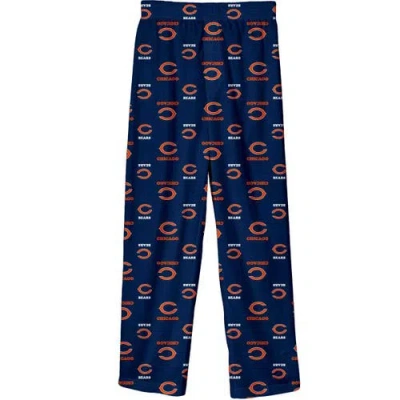 Outerstuff Kids'  Youth Navy Chicago Bears Team-colored Printed Pajama Pants In Blue