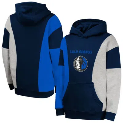 Outerstuff Kids'  Youth  Navy Dallas Mavericks Ace In The Hole Pullover Hoodie In Blue