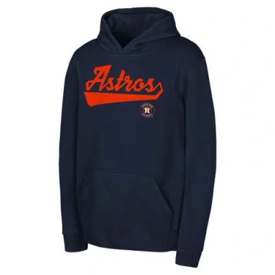 Outerstuff Kids'  Youth Navy Houston Astros Tailor Made Fleece Pullover Hoodie In Blue