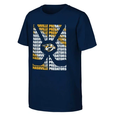 Outerstuff Kids' Youth Navy Nashville Predators Box T-shirt