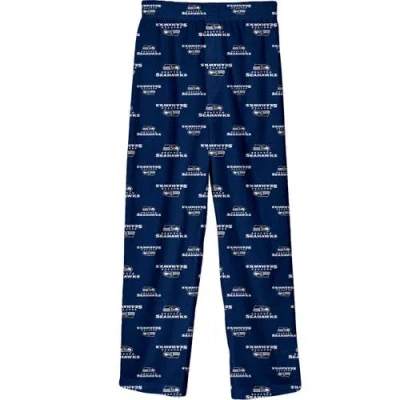 Outerstuff Kids'  Youth Navy Seattle Seahawks Team-colored Printed Pajama Pants In Blue