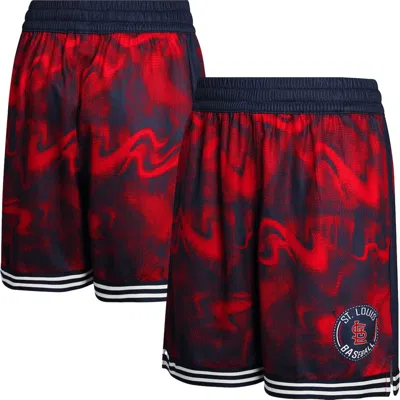 Outerstuff Kids'  Youth Navy/red St. Louis Cardinals Outfielder Shorts In Multi
