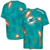 Outerstuff Youth  Aqua Miami Dolphins End Zone Dri-tek T-shirt In Blue