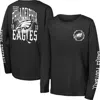 Outerstuff Youth  Black Philadelphia Eagles Rumble Long Sleeve T-shirt In Black