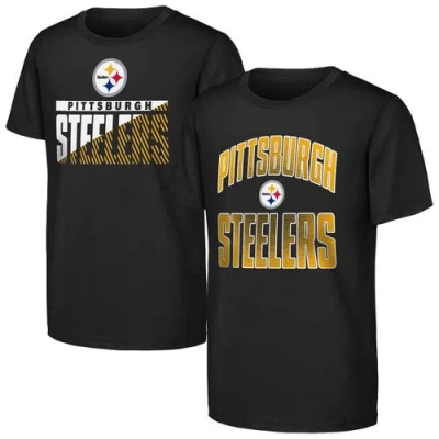 Outerstuff Kids' Youth  Black Pittsburgh Steelers Never Quit 2-pack T-shirt Set