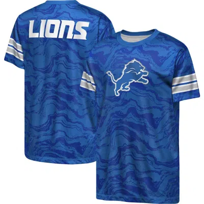 Outerstuff Kids' Youth  Blue Detroit Lions Slant Route Performance T-shirt