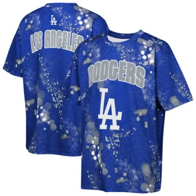 Outerstuff Kids' Youth  Blue Los Angeles Dodgers Y2 Tech Stadium Lights T-shirt