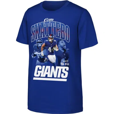Outerstuff Kids' Youth  Cam Skattebo Royal New York Giants Triple Pic T-shirt In Blue