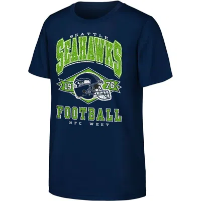 Outerstuff Kids' Youth   College Navy Seattle Seahawks Kick Off T-shirt In Blue