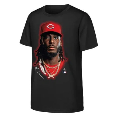 Outerstuff Kids' Youth  Elly De La Cruz Black Cincinnati Reds Headliner T-shirt