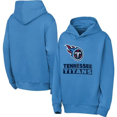 Outerstuff Kids' Youth  Light Blue Tennessee Titans Back To Basics Hoodie