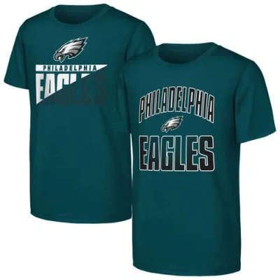 Outerstuff Kids' Youth   Midnight Green Philadelphia Eagles Never Quit 2-pack T-shirt Set