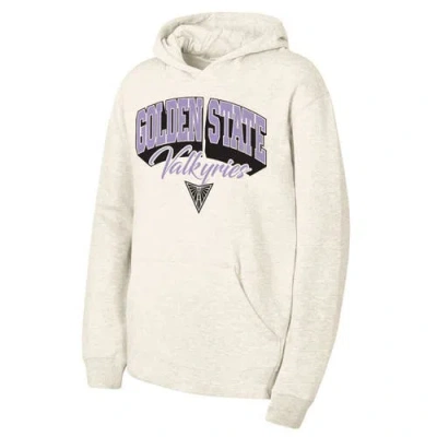 Outerstuff Youth  Natural Golden State Valkyries Powerful Fleece Hoodie In White