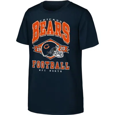 Outerstuff Kids' Youth  Navy Chicago Bears Kick Off T-shirt In Blue