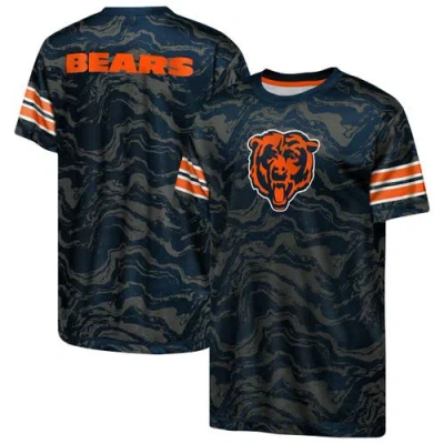 Outerstuff Kids' Youth  Navy Chicago Bears Slant Route Performance T-shirt In Multi