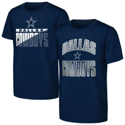 Outerstuff Kids' Youth   Navy Dallas Cowboys Never Quit 2-pack T-shirt Set In Blue