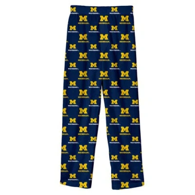Outerstuff Kids' Youth  Navy Michigan Wolverines All-over Team Logo Pants In Blue