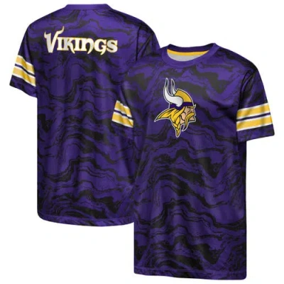 Outerstuff Kids' Youth  Purple Minnesota Vikings Slant Route Performance T-shirt