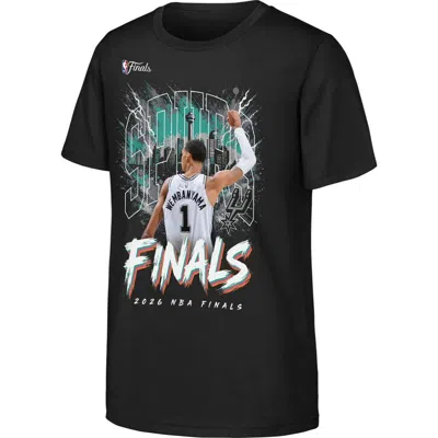 Outerstuff Kids' Youth  Victor Wembanyama Black San Antonio Spurs 2026 Nba Finals City T-shirt