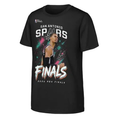 Outerstuff Kids' Youth  Victor Wembanyama Black San Antonio Spurs 2026 Nba Finals Grit T-shirt