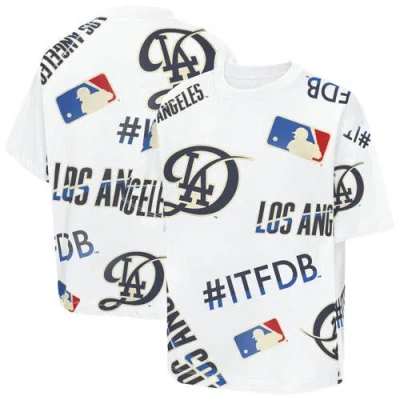 Outerstuff Kids' Youth  White Los Angeles Dodgers Circus Catch T-shirt