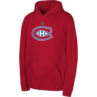 Outerstuff Kids' Youth Red Montreal Canadiens Primary Logo Pullover Hoodie