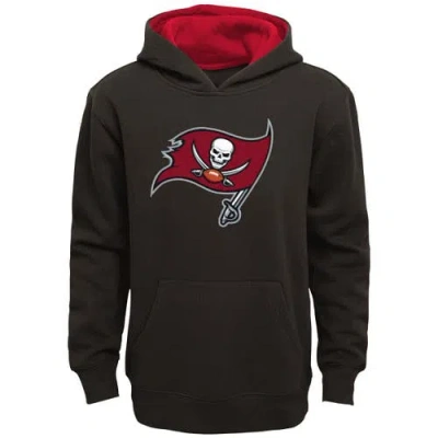 Outerstuff Kids'  Youth Pewter Tampa Bay Buccaneers Prime Pullover Hoodie In Black