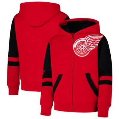 Outerstuff Kids'  Youth Red Detroit Red Wings Face Off Full-zip Hoodie