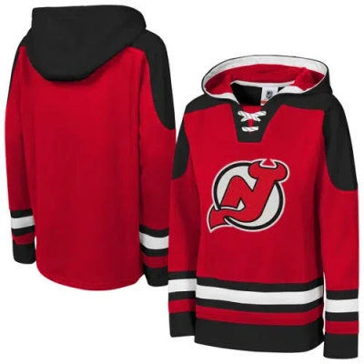 Outerstuff Kids'  Youth Red New Jersey Devils Ageless Must Have Home V-neck Pullover Hoodie