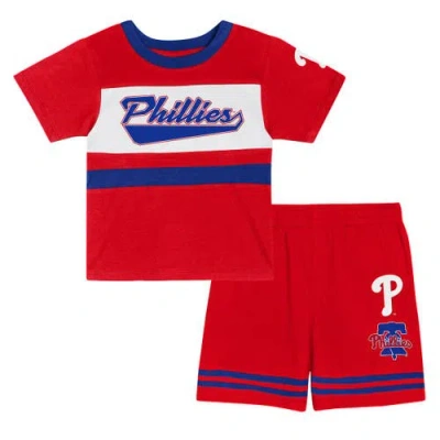 Outerstuff Kids'  Youth Red Philadelphia Phillies Bonus Balls T-shirt & Shorts Set
