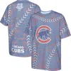 Outerstuff Big Boys And Girls Royal Chicago Cubs Slide Score Bold T-shirt