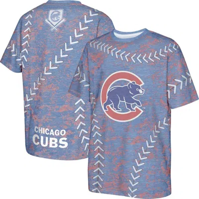 Outerstuff Kids'  Youth Royal Chicago Cubs Slide Score Bold T-shirt In Multi
