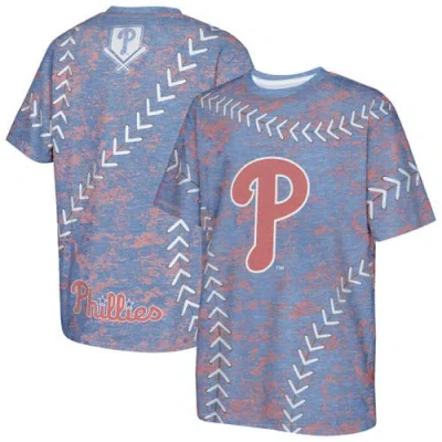 Outerstuff Kids'  Youth Royal Philadelphia Phillies Slide Score Bold T-shirt In Blue