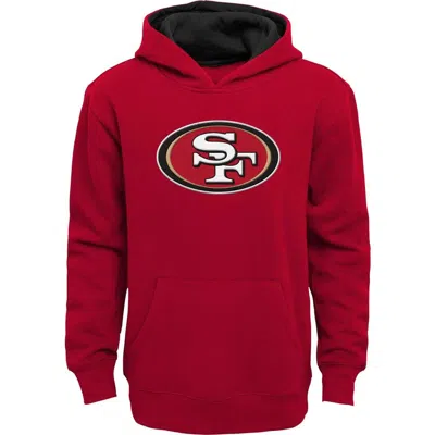 Outerstuff Kids'  Youth Scarlet San Francisco 49ers Prime Pullover Hoodie In Red