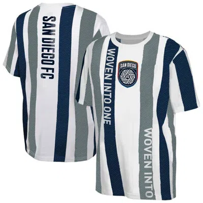 Outerstuff Kids'  Youth White San Diego Fc High Stepping T-shirt In Blue