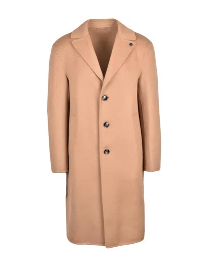 Outfit Beige Mid-length Wool-blend Coat In Brown