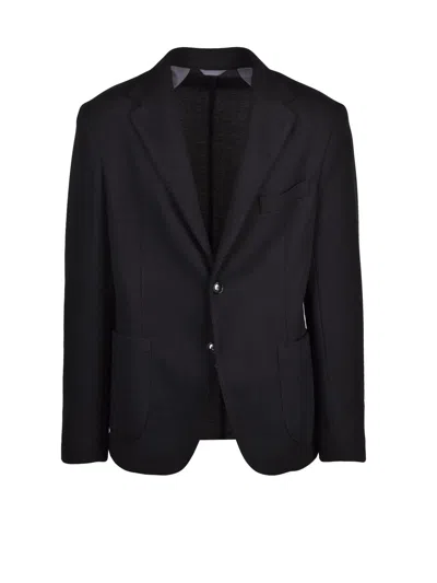 Outfit Black Knit Polyester-blend Blazer
