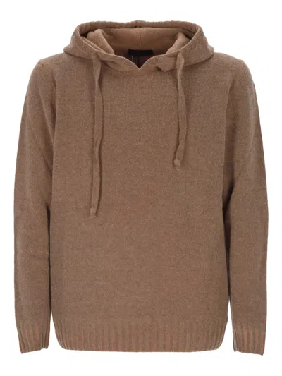 Outfit Drawstring Hoodie In Brown