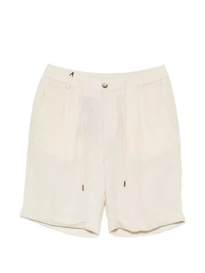 Outfit Drawstring Turned-up Shorts In Burgundy