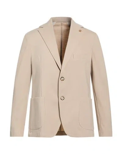Outfit Out/fit Man Blazer Beige Size 40 Cotton, Polyamide, Elastane