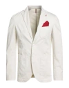 Outfit Man Blazer Beige Size 44 Cotton, Elastane In White