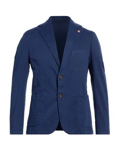 Outfit Out/fit Man Blazer Blue Size 42 Cotton, Elastane