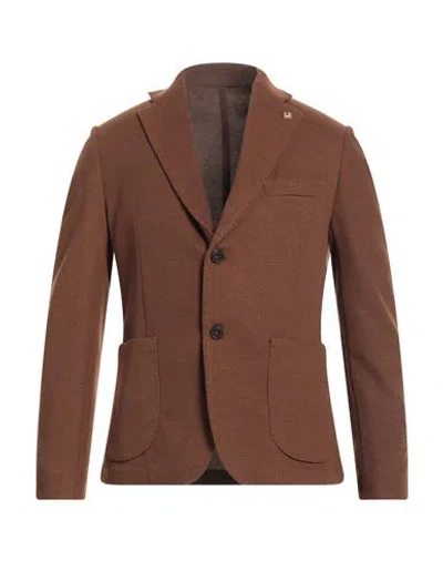 Outfit Out/fit Man Blazer Brown Size 34 Polyester, Viscose, Elastane