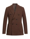 Outfit Out/fit Man Blazer Brown Size 42 Polyester, Cotton, Elastane In Brown